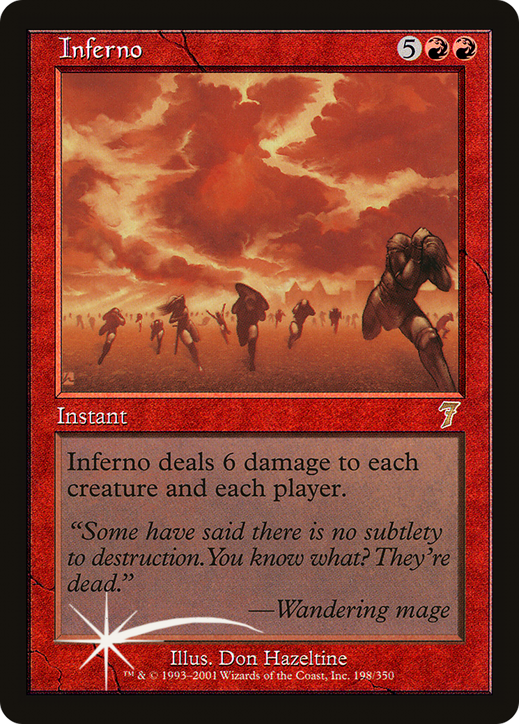 Inferno (7ED-198) [7th Edition] Foil MTG Single Wizards of the Coast