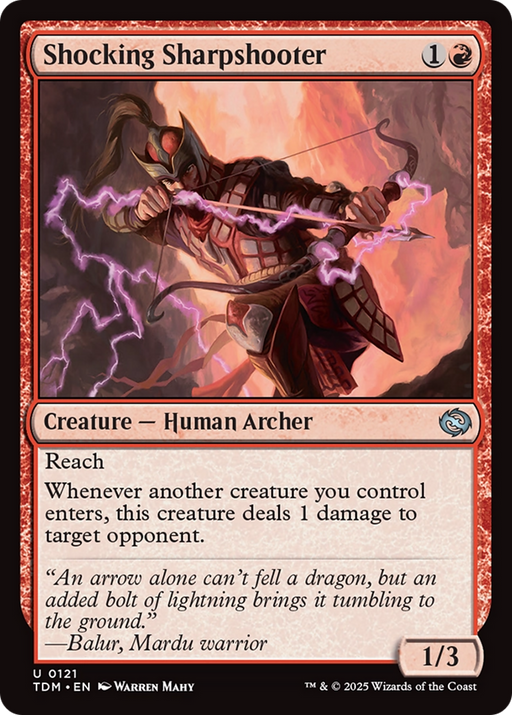 Shocking Sharpshooter (TDM-121) [Tarkir: Dragonstorm] MTG Single Wizards of the Coast