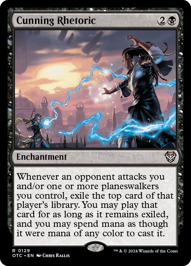 Cunning Rhetoric (OTC-129) [Outlaws of Thunder Junction Commander] MTG Single Wizards of the Coast