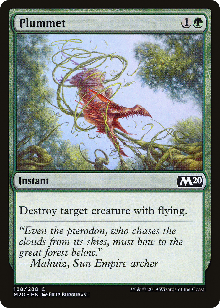 Plummet (M20-188) [Core Set 2020] Foil MTG Single Wizards of the Coast
