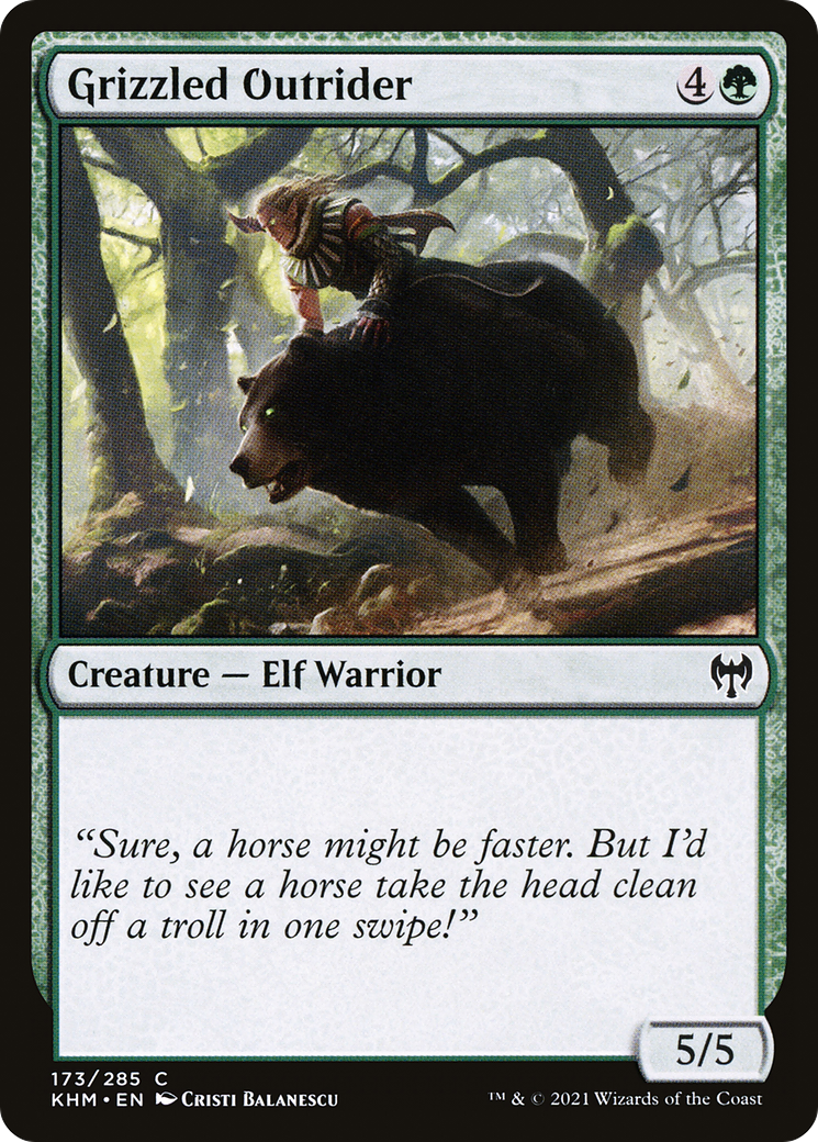 Grizzled Outrider (KHM-173) [Kaldheim] MTG Single Wizards of the Coast