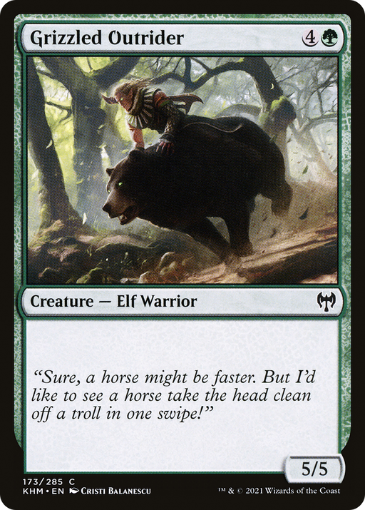 Grizzled Outrider (KHM-173) [Kaldheim] MTG Single Wizards of the Coast