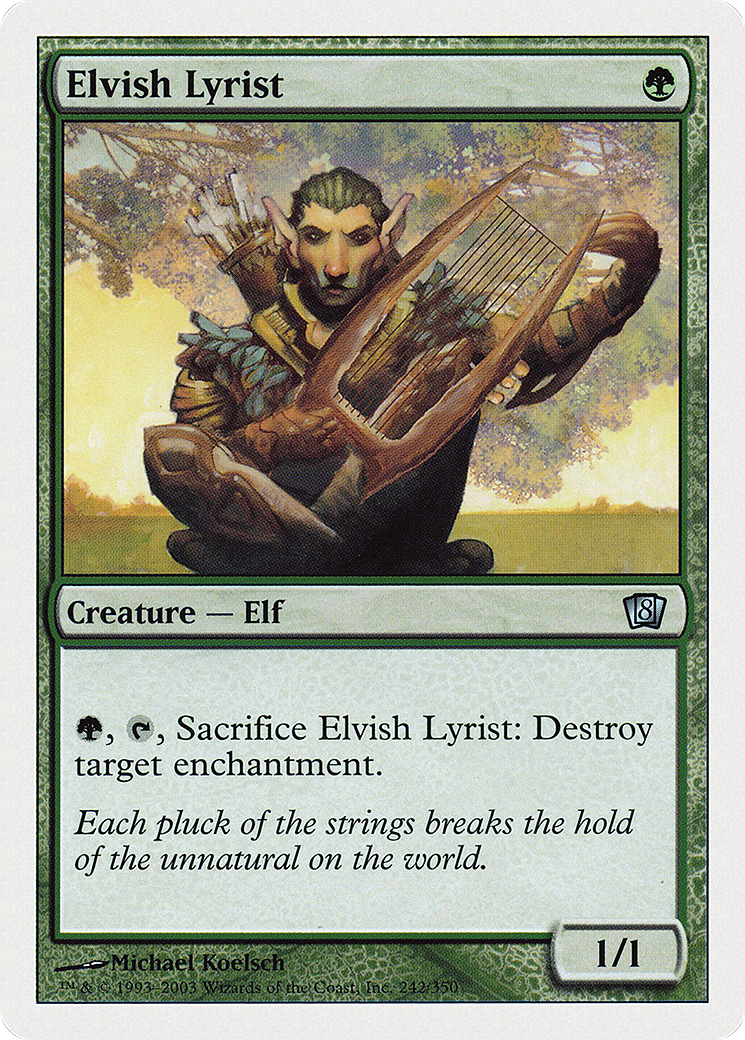 Elvish Lyrist (8ED-242) [8th Edition] MTG Single Wizards of the Coast