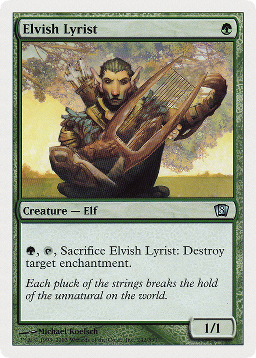 Elvish Lyrist (8ED-242) [8th Edition] MTG Single Wizards of the Coast