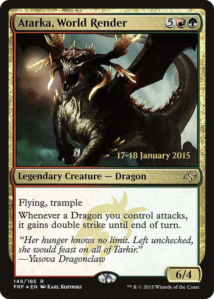 Atarka, World Render (PRE-149) [Fate Reforged Promos] Foil MTG Single Wizards of the Coast