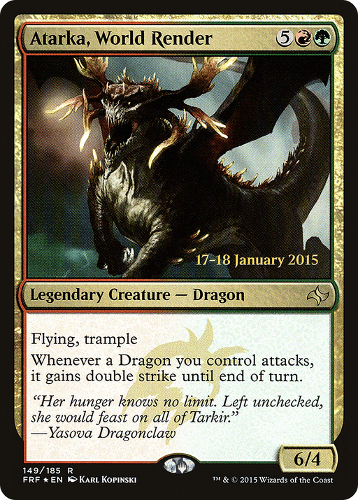 Atarka, World Render (PRE-149) [Fate Reforged Promos] Foil MTG Single Wizards of the Coast