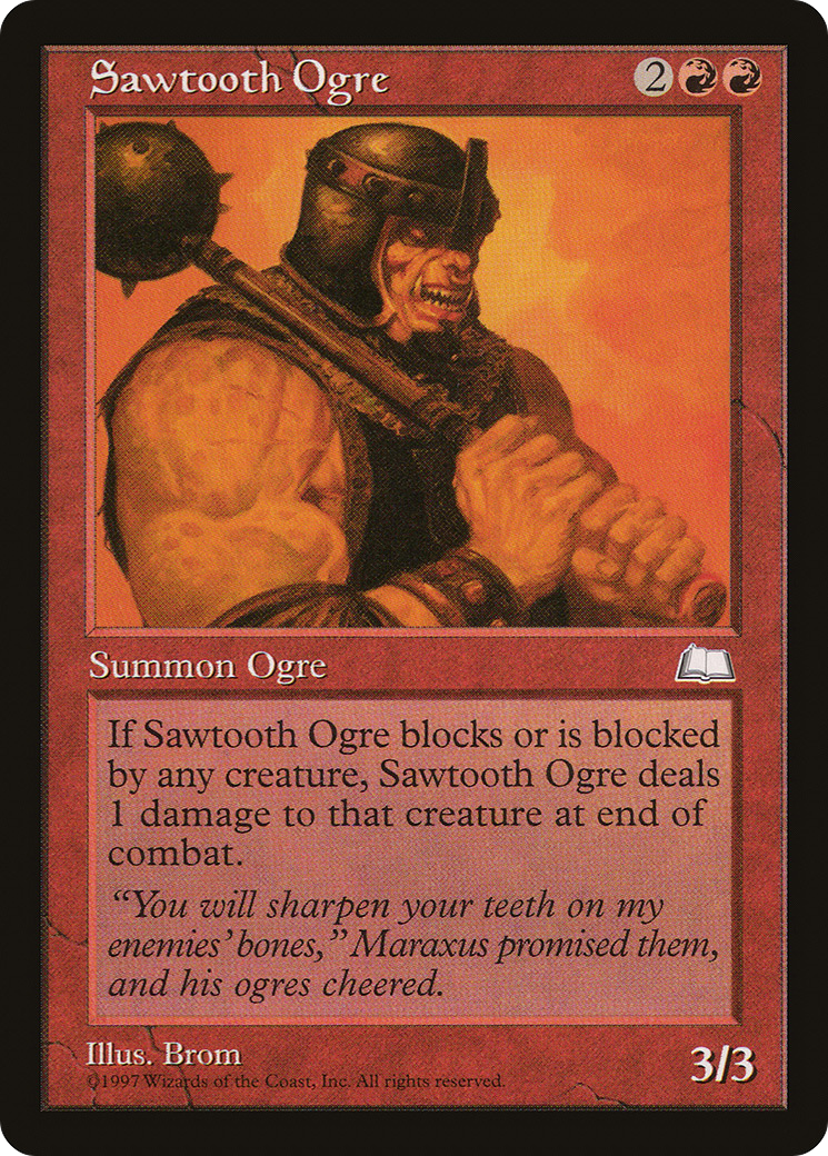 Sawtooth Ogre (WTH-) [Weatherlight] MTG Single Wizards of the Coast
