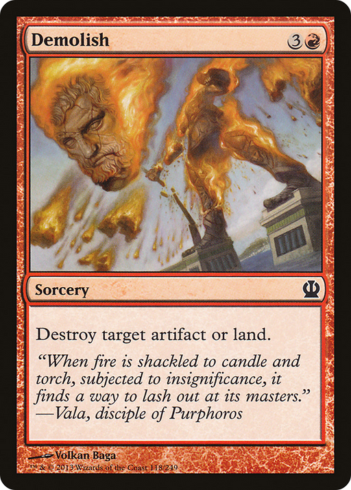 Demolish (THS-118) [Theros] MTG Single Wizards of the Coast