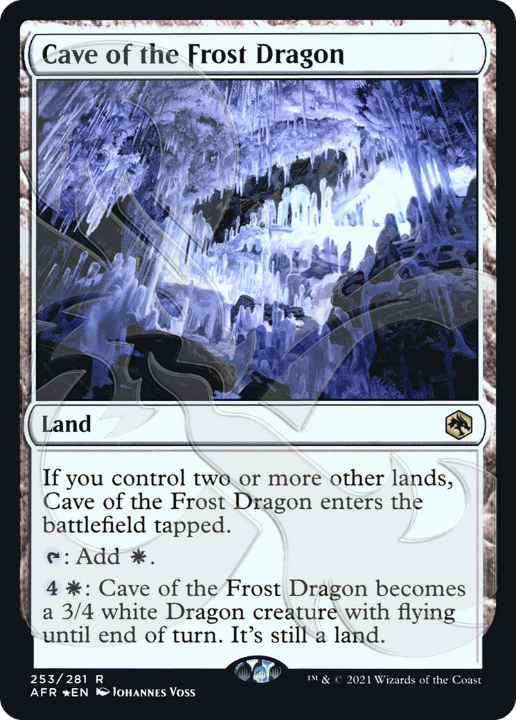 Cave of the Frost Dragon (AFR&-253) [Adventures in the Forgotten Realms Promos] Foil MTG Single Wizards of the Coast