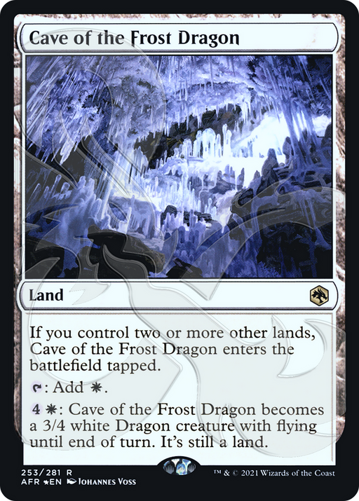 Cave of the Frost Dragon (AFR&-253) [Adventures in the Forgotten Realms Promos] Foil MTG Single Wizards of the Coast