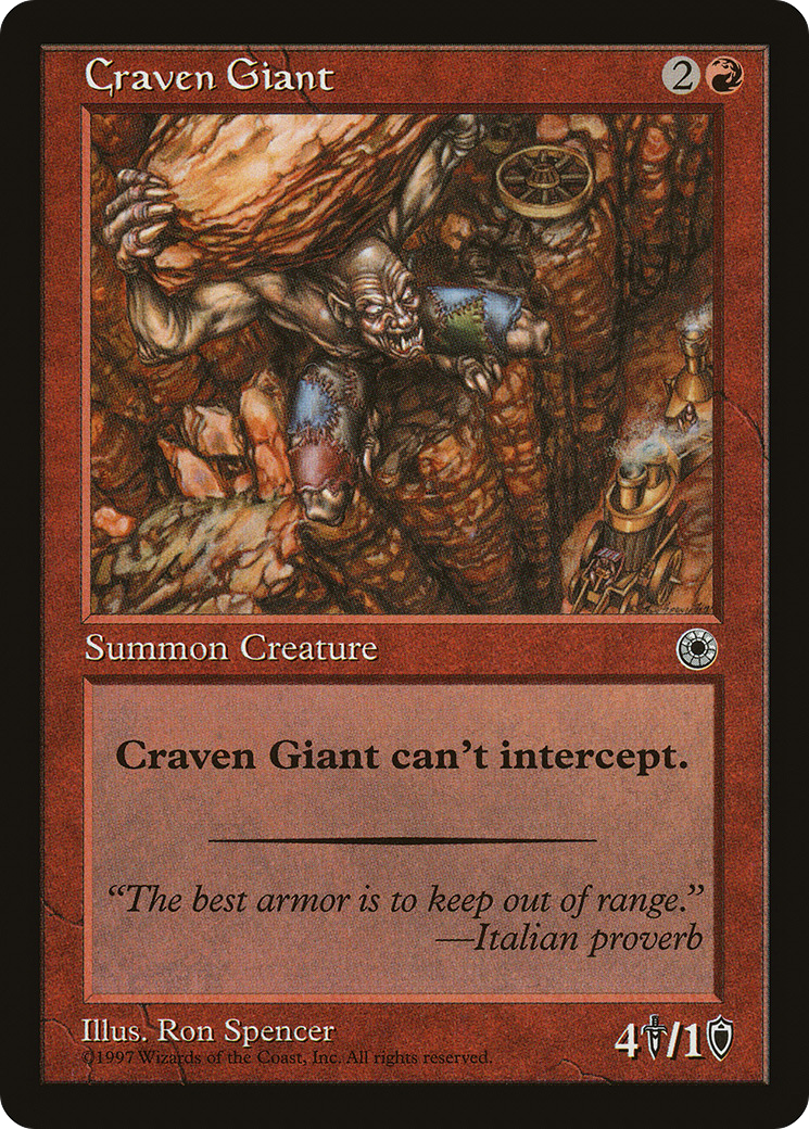 Craven Giant (POR-) [Misc] Portal MTG Single Wizards of the Coast
