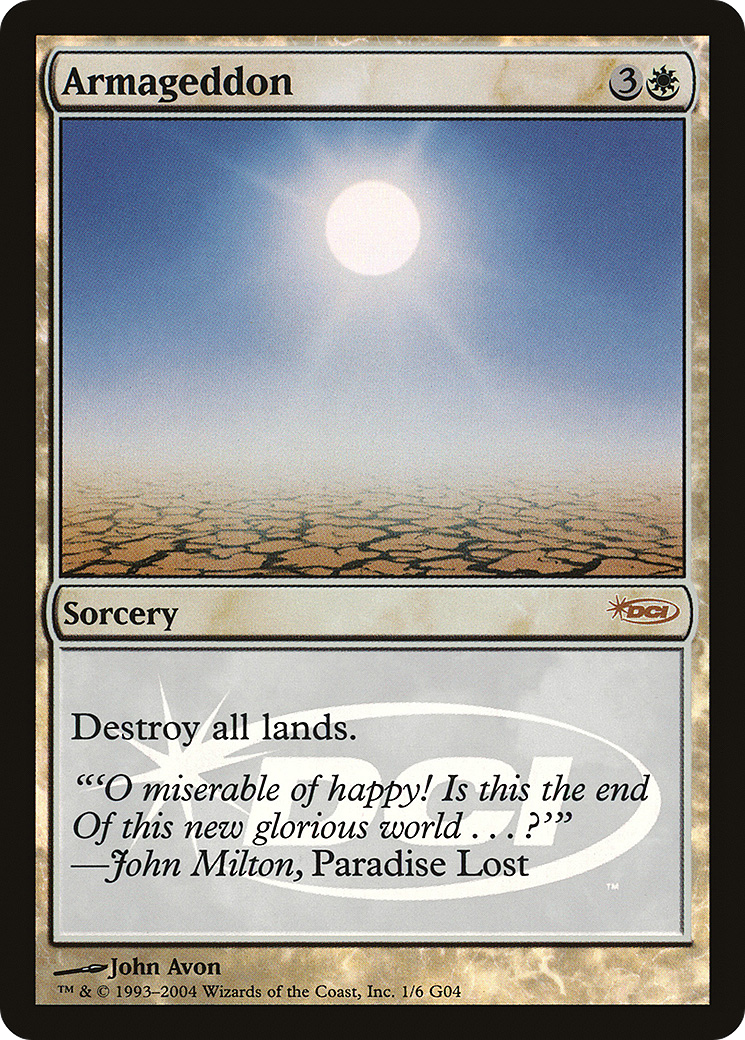 Armageddon (JDG-001) [Misc] Judge Gift Cards 2004 Foil MTG Single Wizards of the Coast