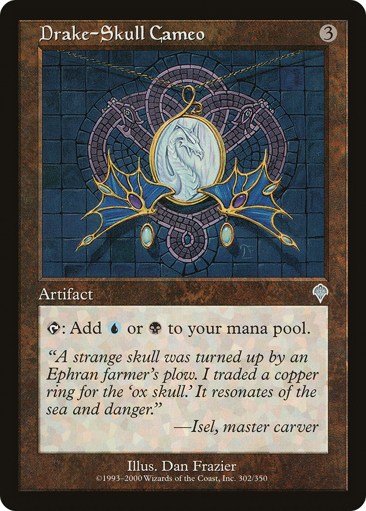 Drake-Skull Cameo (INV-302) [Invasion] Foil MTG Single Wizards of the Coast