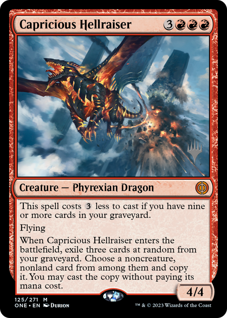 Capricious Hellraiser (PPONE-125P) [Phyrexia: All Will Be One Promos] MTG Single Wizards of the Coast