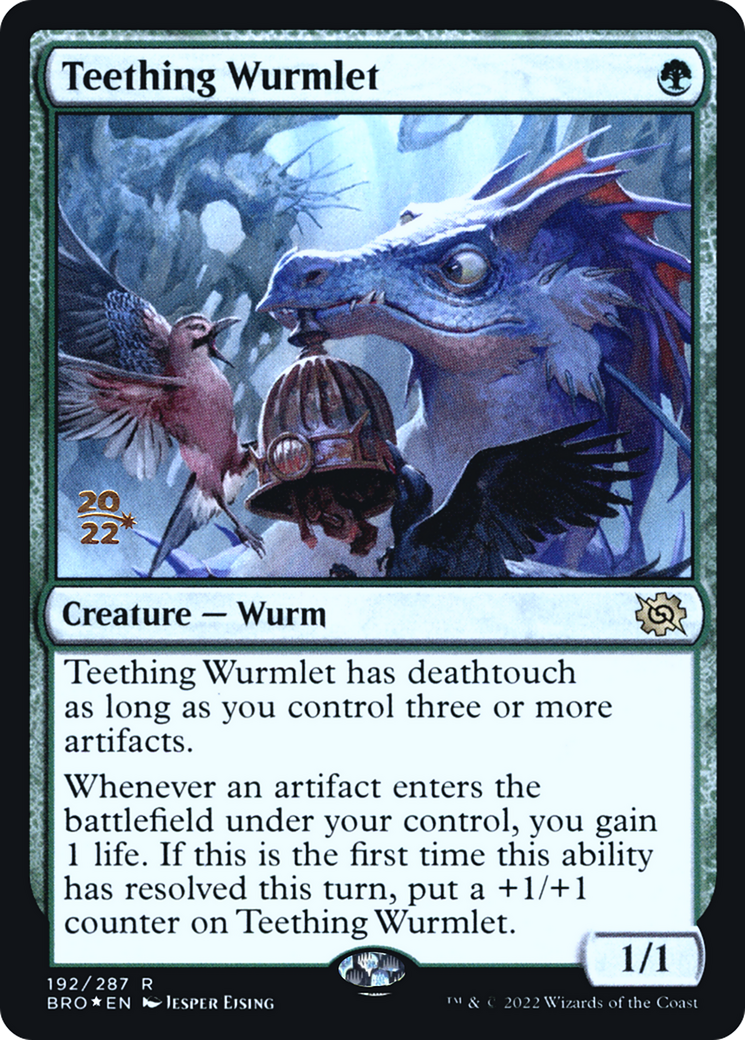Teething Wurmlet (PRE-192S) [The Brothers' War Promos] Foil MTG Single Wizards of the Coast