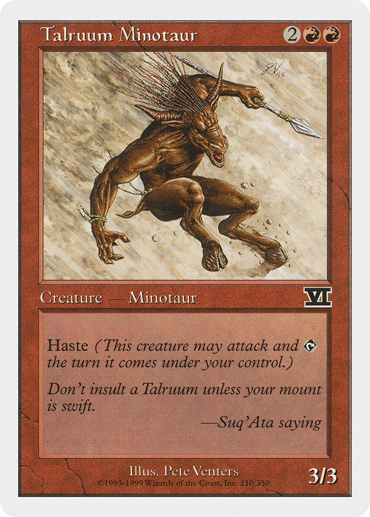 Talruum Minotaur (6ED-210) [Classic Sixth Edition] MTG Single Wizards of the Coast