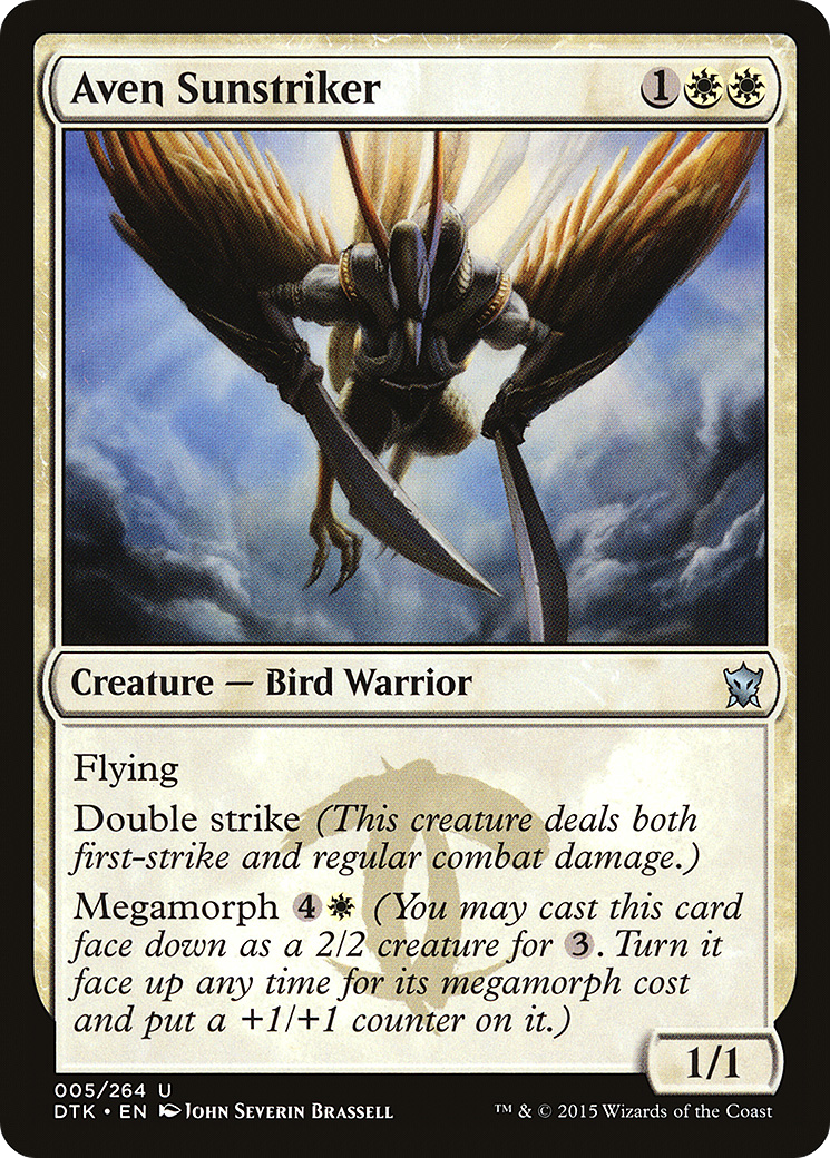 Aven Sunstriker (DTK-005) [Dragons of Tarkir] Foil MTG Single Wizards of the Coast