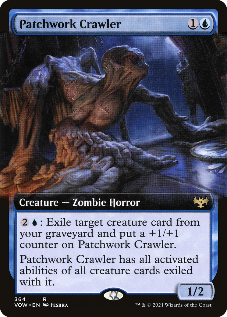 Patchwork Crawler (VOW-364) [Innistrad: Crimson Vow] (Extended Art) MTG Single Wizards of the Coast