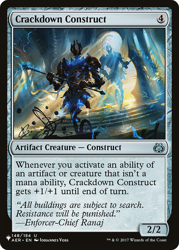 Crackdown Construct (LIST-AER-148) [Mystery Booster] The List MTG Single Wizards of the Coast