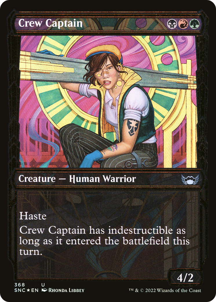 Crew Captain (Gilded Foil) (SNC-368) [Streets of New Capenna] (Showcase) Foil MTG Single Wizards of the Coast