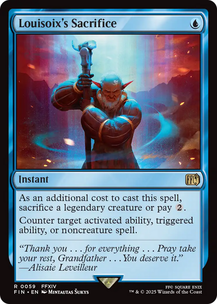 Louisoix's Sacrifice (FIN-059) [FINAL FANTASY] Foil MTG Single Wizards of the Coast