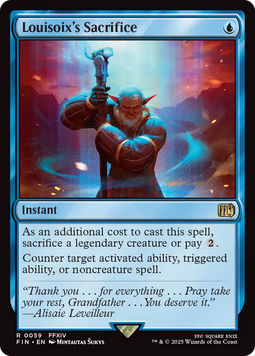 Louisoix's Sacrifice (FIN-059) [FINAL FANTASY] Foil MTG Single Wizards of the Coast