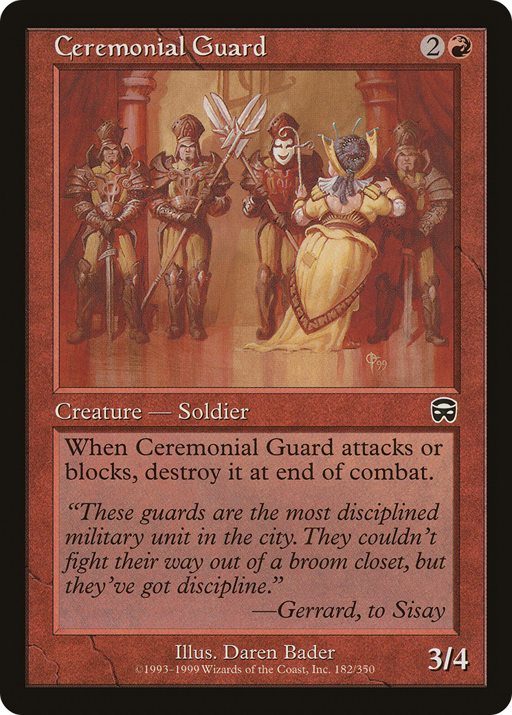 Ceremonial Guard (MMQ-182) [Mercadian Masques] MTG Single Wizards of the Coast