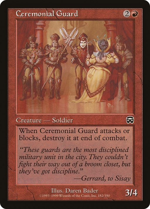 Ceremonial Guard (MMQ-182) [Mercadian Masques] MTG Single Wizards of the Coast