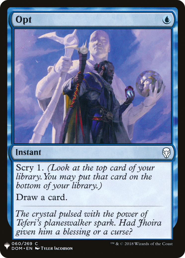 Opt (LIST-DOM-60) [Mystery Booster] The List MTG Single Wizards of the Coast