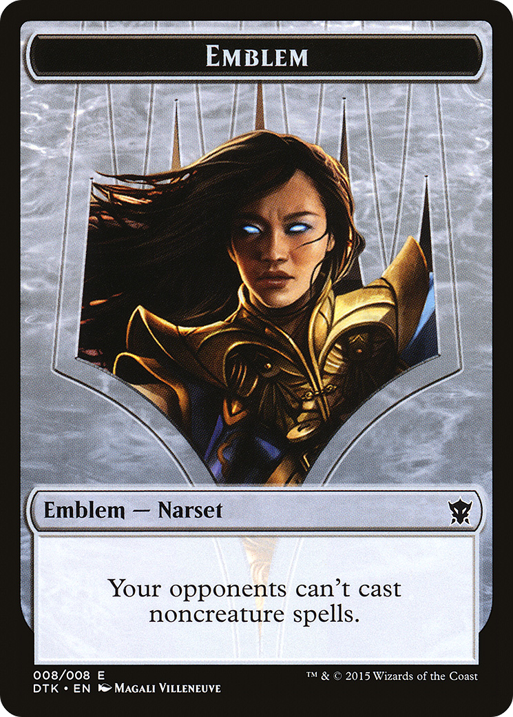 Emblem - Narset Transcendent (DTK-008) [Tokens] Dragons of Tarkir Tokens MTG Single Wizards of the Coast
