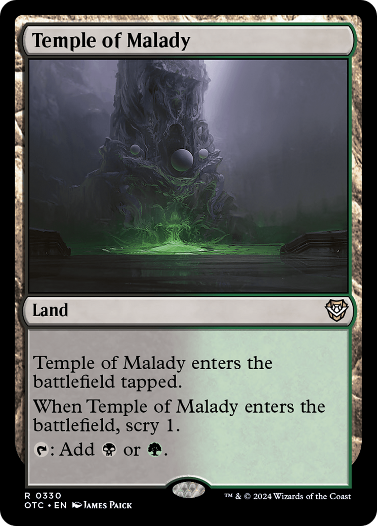 Temple of Malady (OTC-330) [Outlaws of Thunder Junction Commander] MTG Single Wizards of the Coast