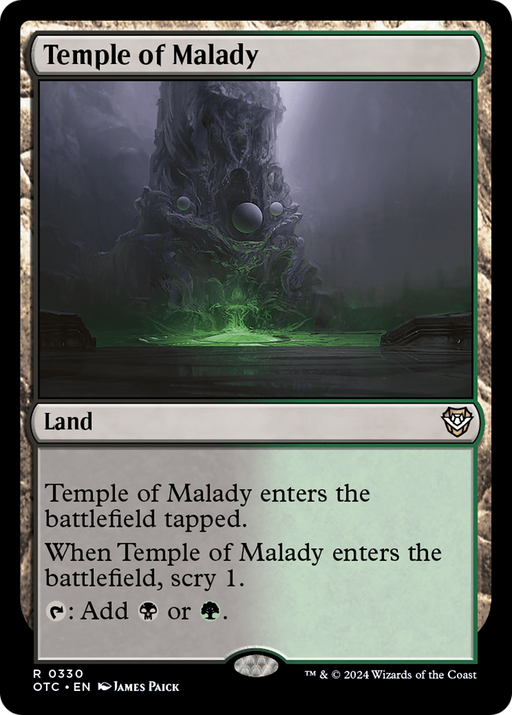 Temple of Malady (OTC-330) [Outlaws of Thunder Junction Commander] MTG Single Wizards of the Coast