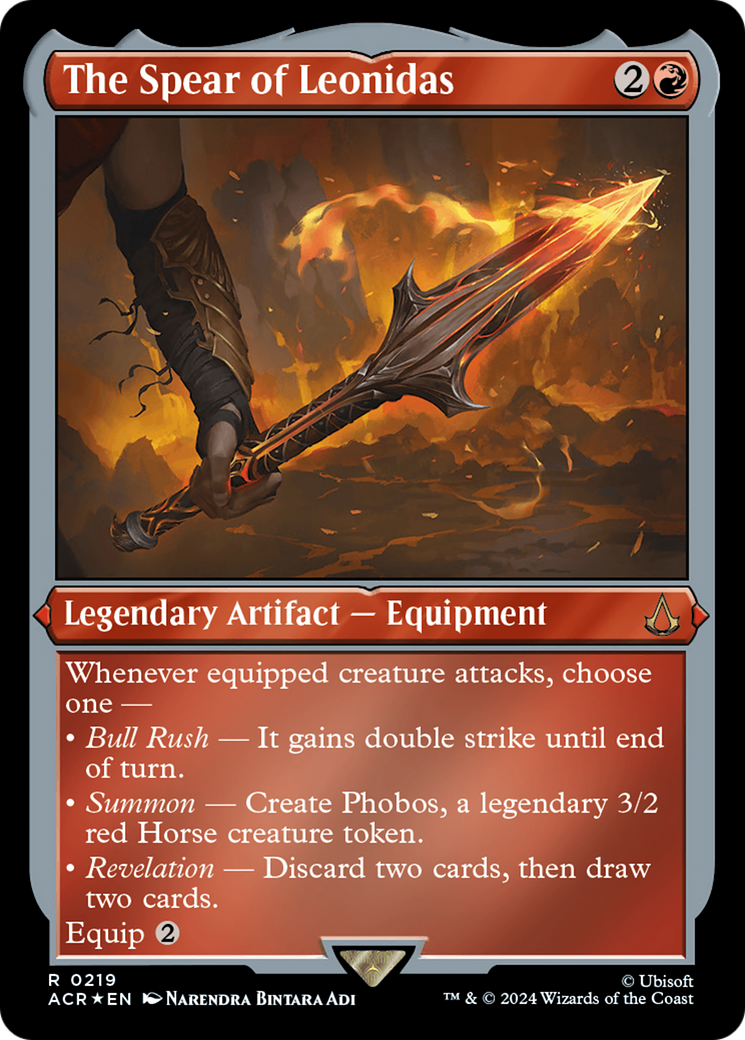 The Spear of Leonidas (ACR-219) [Assassin's Creed] Etched Foil MTG Single Wizards of the Coast