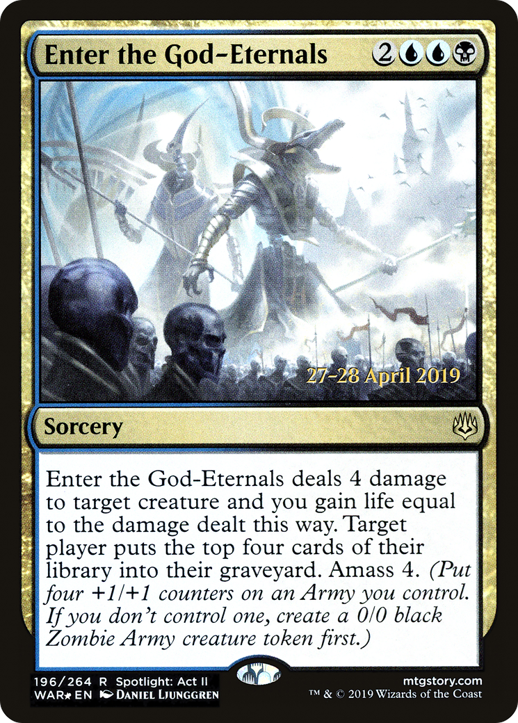 Enter the God-Eternals (PRE-196) [War of the Spark Promos] Foil MTG Single Wizards of the Coast