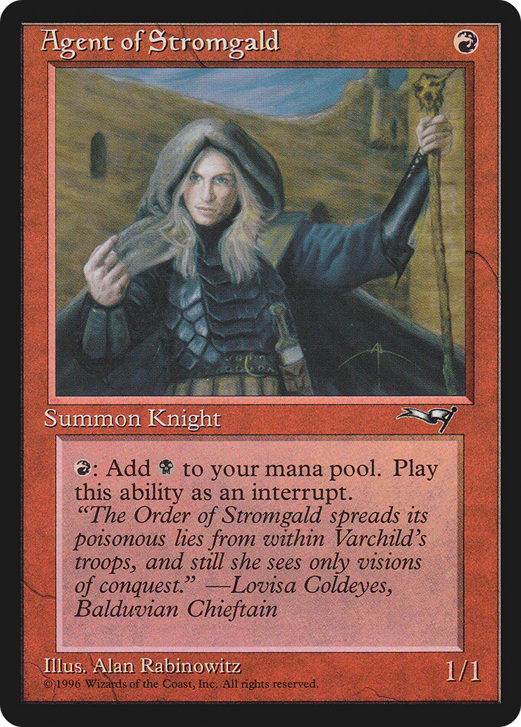 Agent of Stromgald (ALL-64A) [Alliances] MTG Single Wizards of the Coast