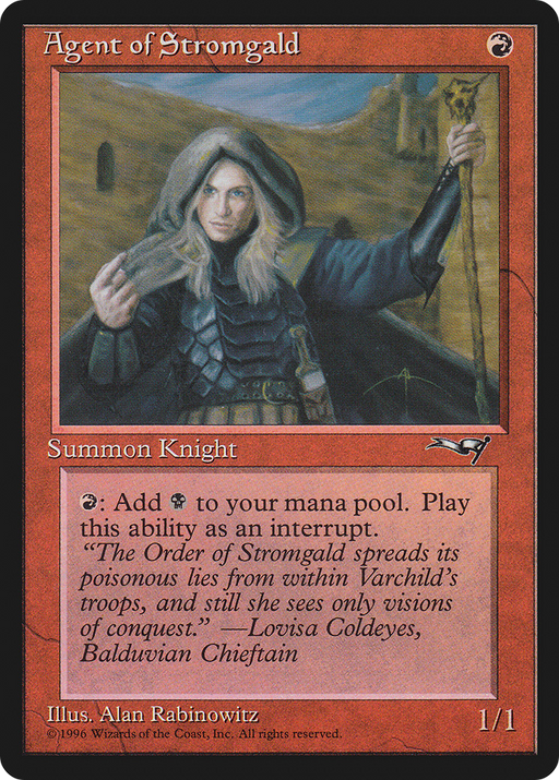 Agent of Stromgald (ALL-64A) [Alliances] MTG Single Wizards of the Coast