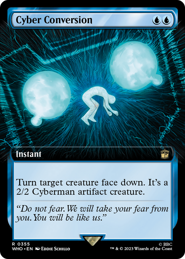 Cyber Conversion (WHO-355) [Doctor Who] (Extended Art) Foil MTG Single Wizards of the Coast