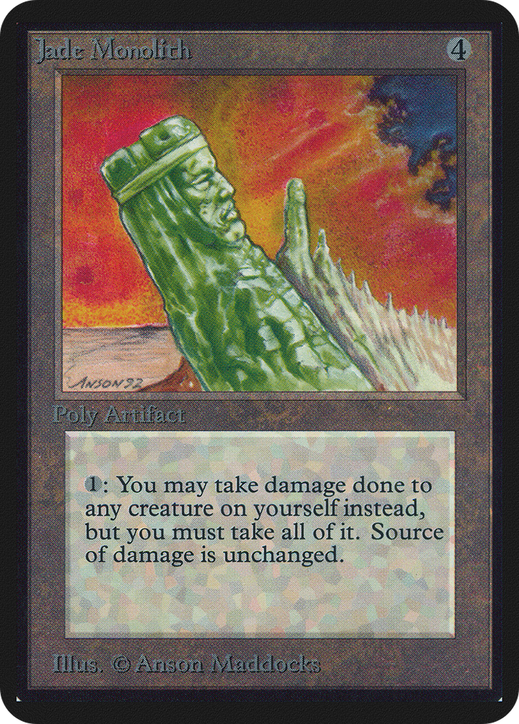Jade Monolith (LEA-252) [Oldschool] Limited Edition Alpha MTG Single Wizards of the Coast