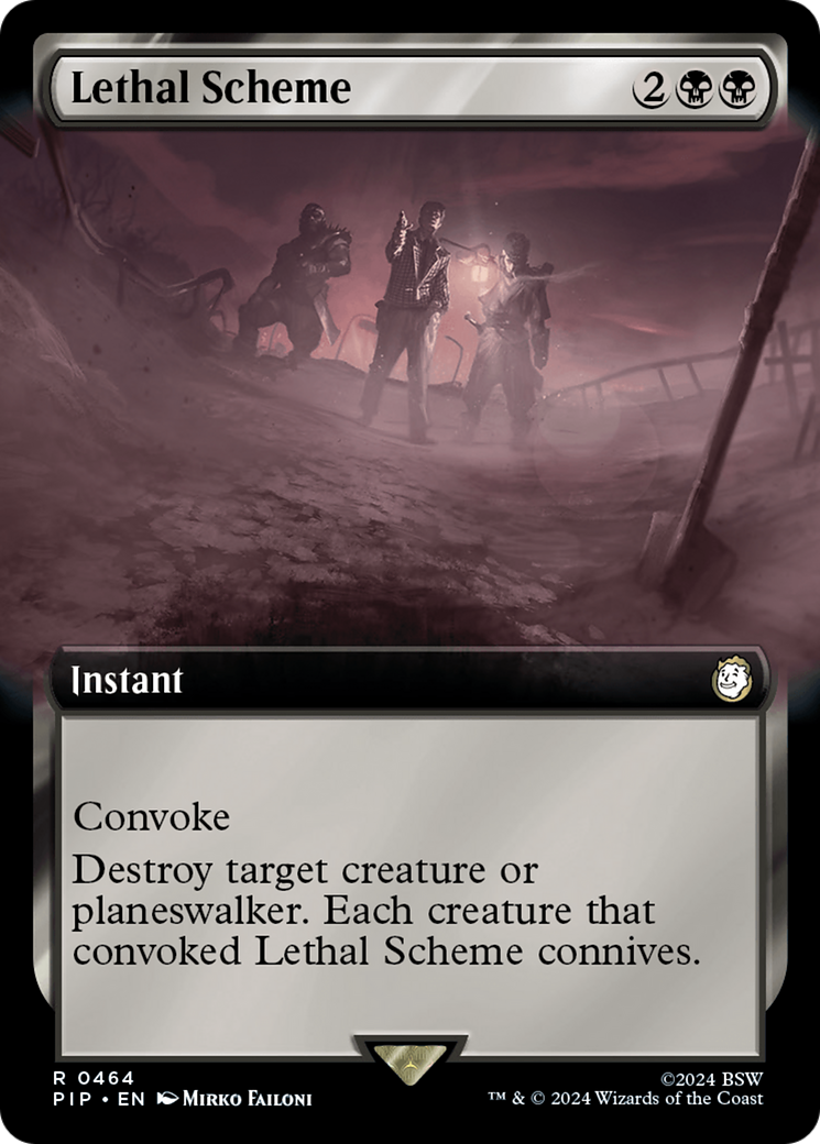Lethal Scheme (PIP-464) [Fallout] (Extended Art) MTG Single Wizards of the Coast