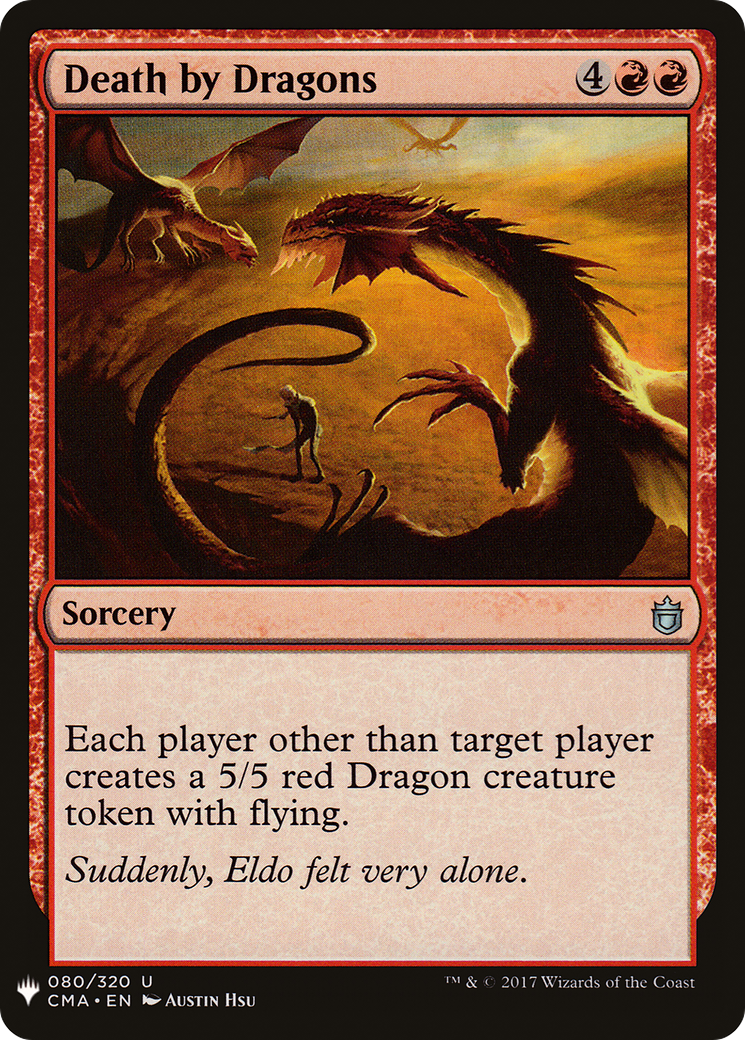 Death by Dragons (LIST-CMA-80) [Mystery Booster] The List MTG Single Wizards of the Coast