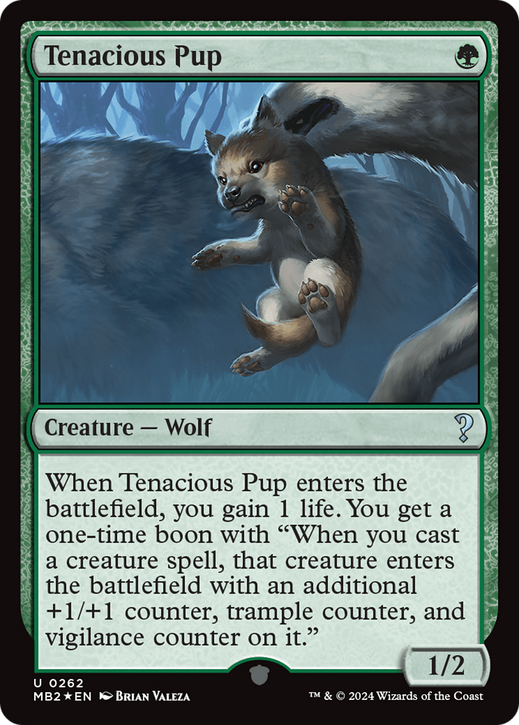 Tenacious Pup (MB2-262) [Mystery Booster] Mystery Booster 2 Foil MTG Single Wizards of the Coast