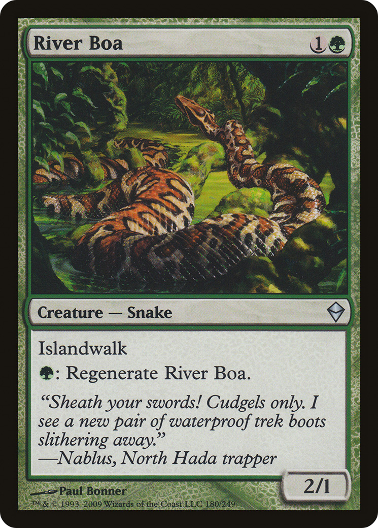 River Boa (ZEN-180) [Zendikar] MTG Single Wizards of the Coast
