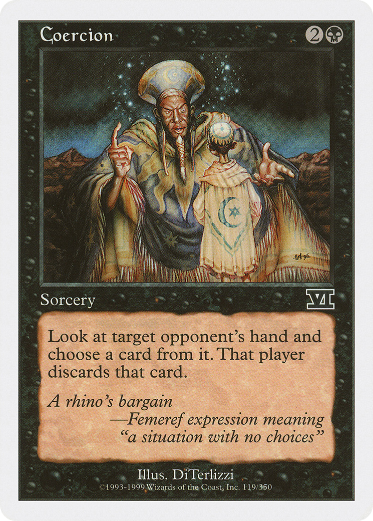 Coercion (6ED-119) [Classic Sixth Edition] MTG Single Wizards of the Coast