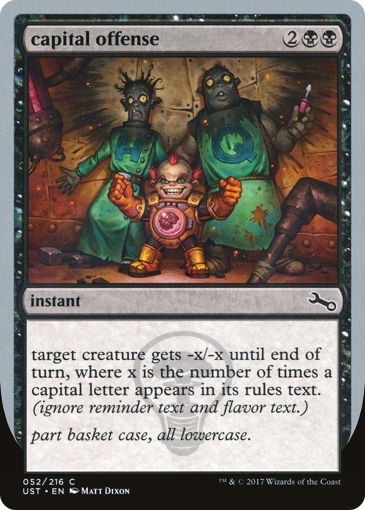capital offense (UST-052) [Unstable] MTG Single Wizards of the Coast