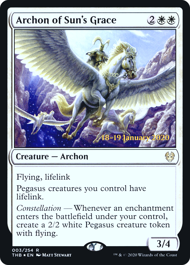 Archon of Sun's Grace (PRE-003) [Theros Beyond Death Promos] Foil MTG Single Wizards of the Coast