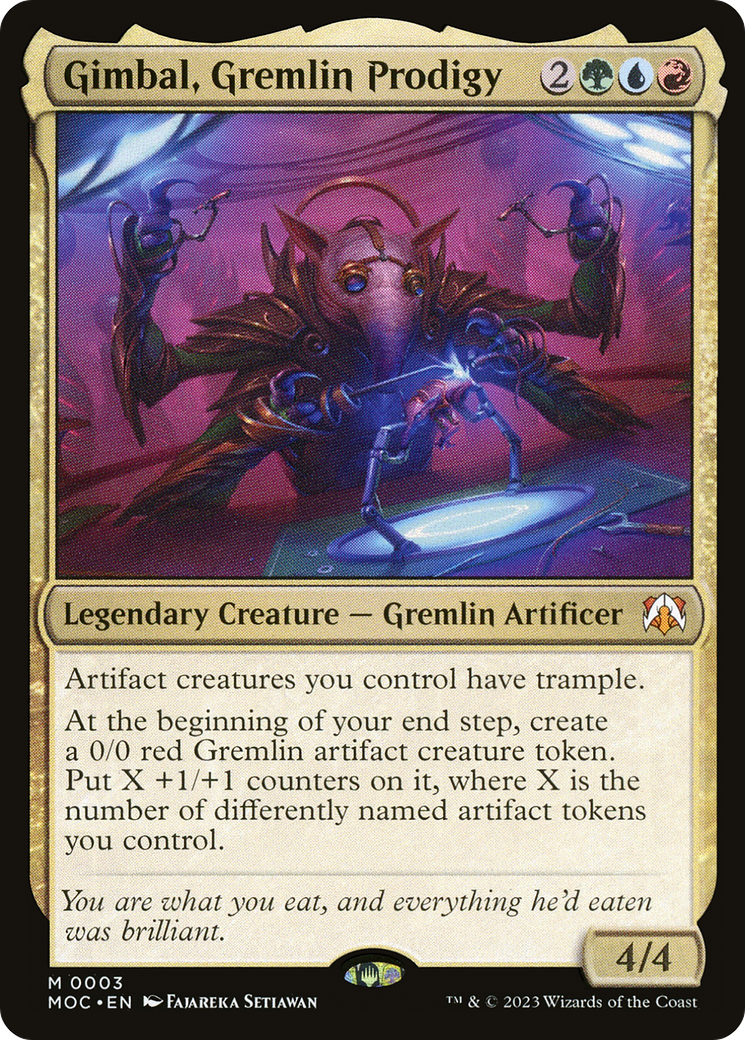 Gimbal, Gremlin Prodigy (MOC-003) [March of the Machine Commander] Foil MTG Single Wizards of the Coast
