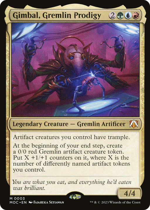 Gimbal, Gremlin Prodigy (MOC-003) [March of the Machine Commander] MTG Single Wizards of the Coast