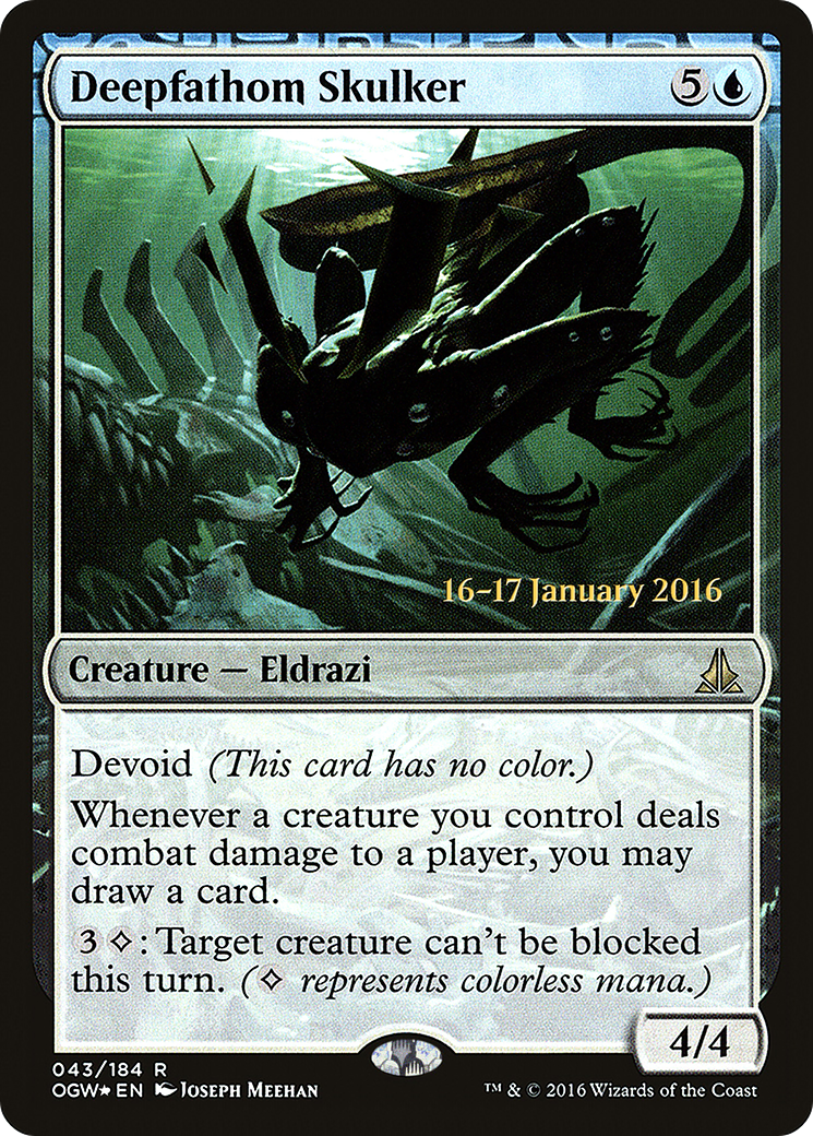 Deepfathom Skulker (PRE-043) [Oath of the Gatewatch Promos] Foil MTG Single Wizards of the Coast