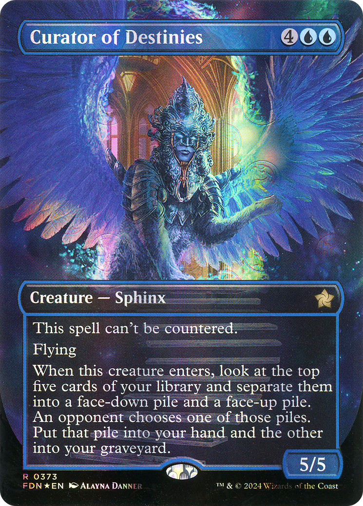 Curator of Destinies (Mana Foil) (FDN-373) [Foundations] (Borderless) Foil MTG Single Wizards of the Coast