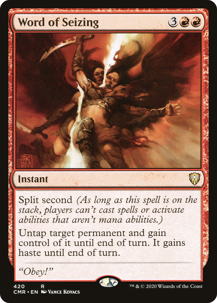 Word of Seizing (CMR-420) [Commander Legends] MTG Single Wizards of the Coast